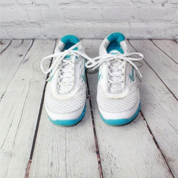 Nike White Leather Mesh Low Top Lace-up Sneakers Shoes Size 6 - Picture 5 of 9